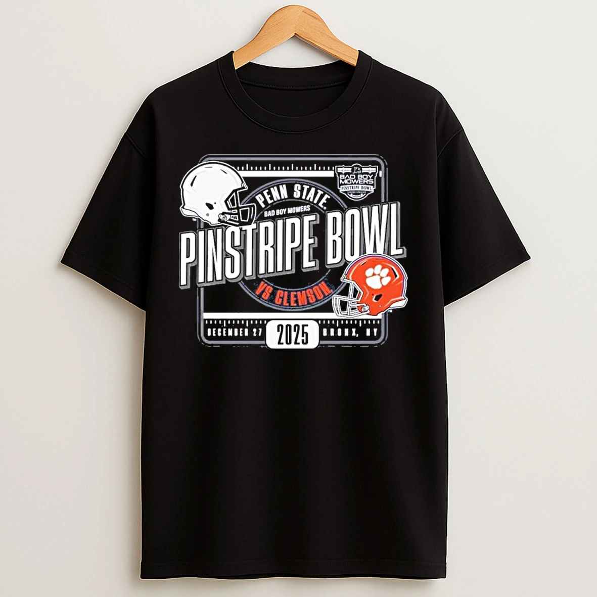 Classic Pinstripe Bowl Helmet Penn State Football Vs Clemson Tigers T Shirts