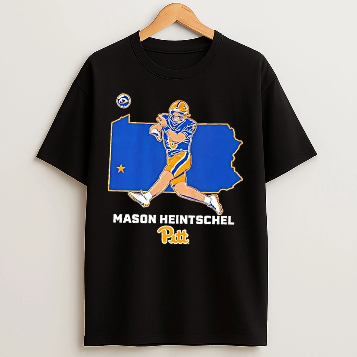 Classic Pitt Panthers Football Mason Heintschel State Star T Shirts