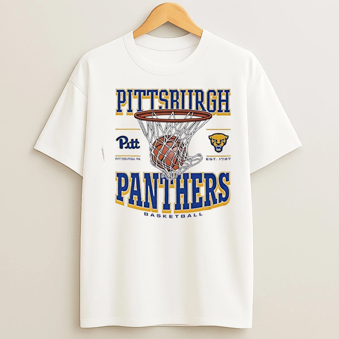 Classic Pittsburgh Panthers Basketball Game Time Pittsburgh Pa Est 1787 T Shirts