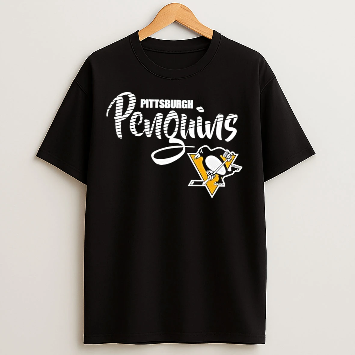 Classic Pittsburgh Penguins Youth Black Stylish T Shirts