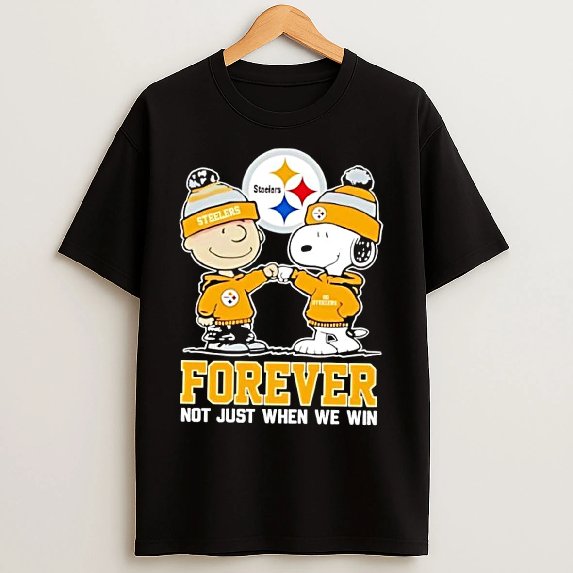 Classic Pittsburgh Steelers Charlie Brown And Snoopy Forever Not Just When We Win T Shirts