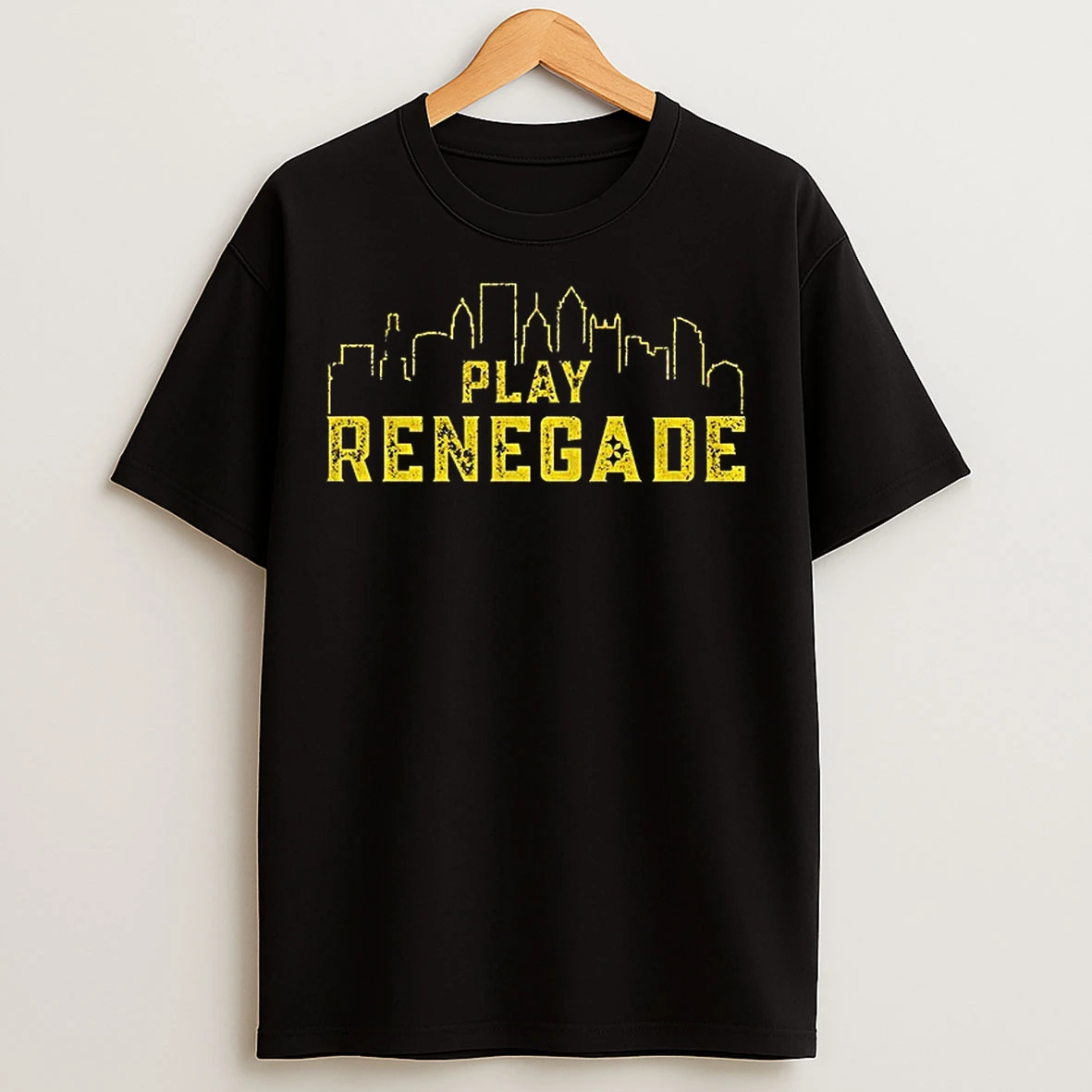 Classic Pittsburgh Steelers Football Play Renegade City Skyline T Shirts