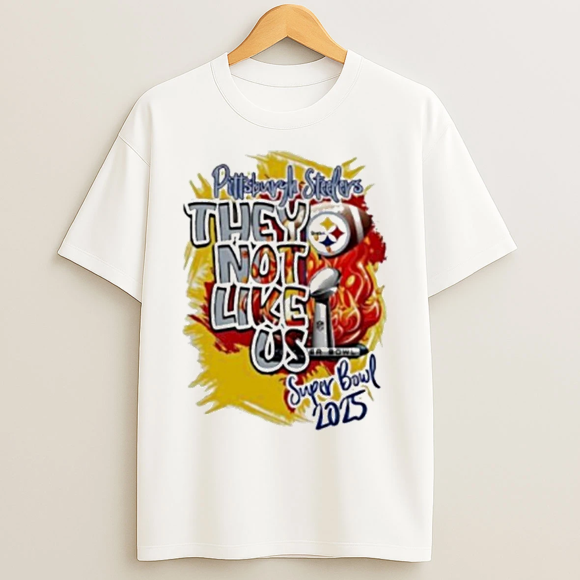 Classic Pittsburgh Steelers They Not Like Us Super Bowl 2025 T Shirts