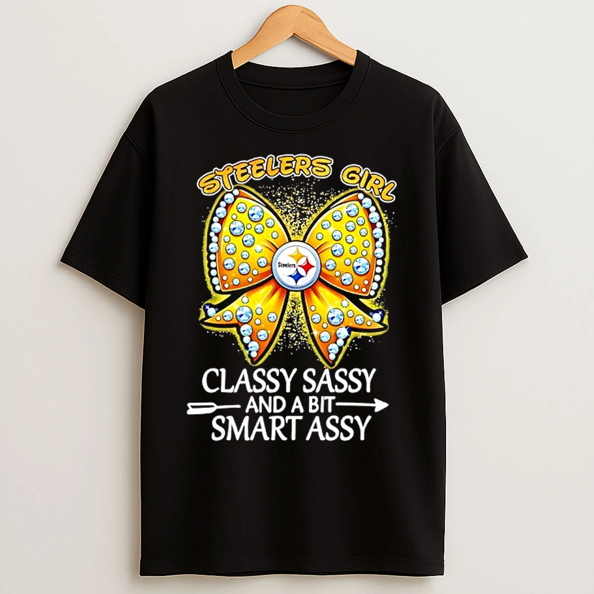 Classic Pittsburgh Steelers Girl Bow Classy Sassy And A Bit Smart Assy T Shirts
