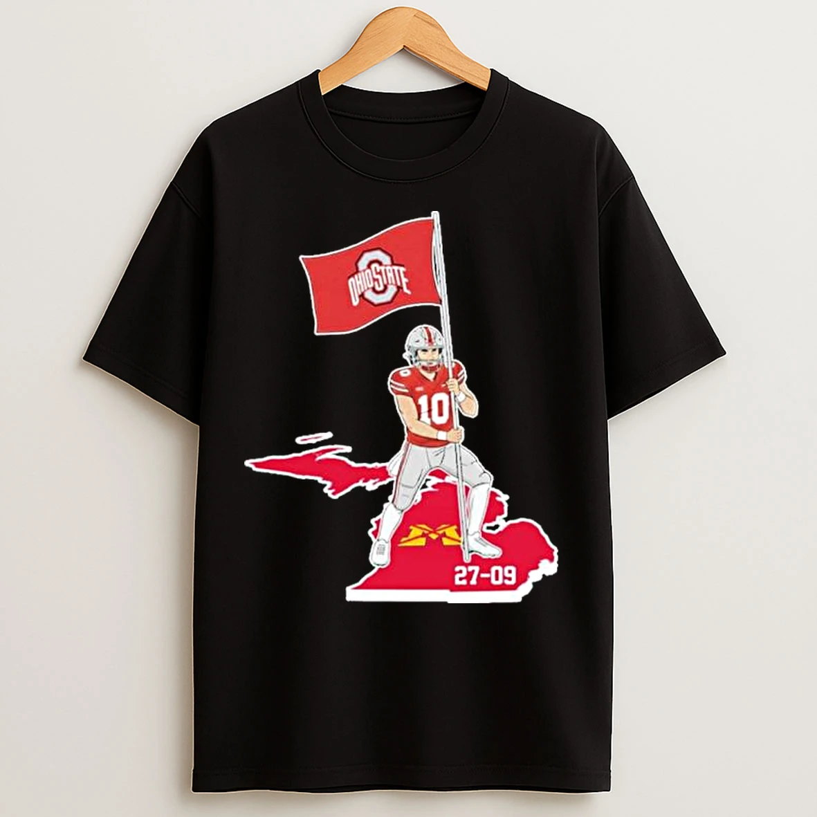 Classic Plant Flag Ohio State Beat Michigan 27 9 T Shirts
