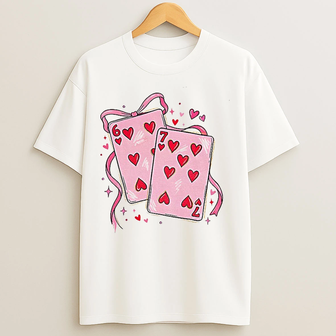 Classic Playing Cards Valentine 6 7 T Shirts