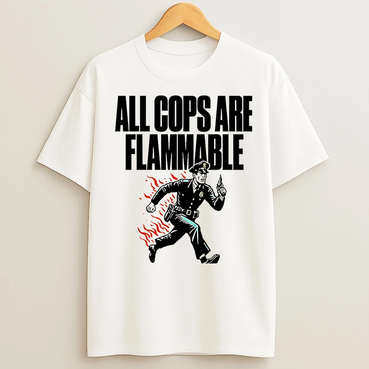 Classic Police All Cops Are Flammable Christmas T Shirts