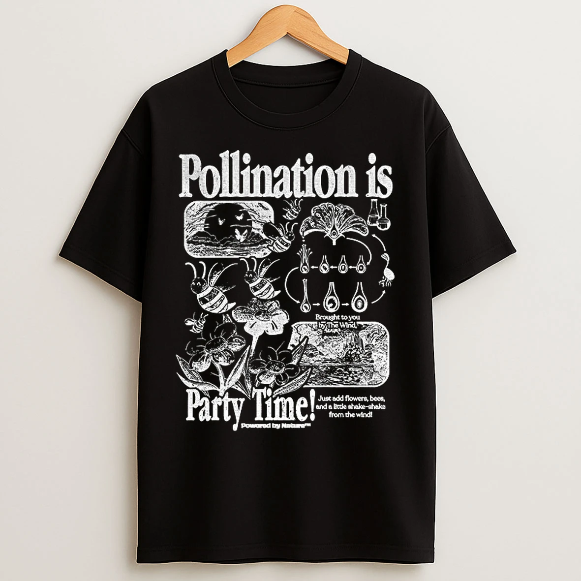 Classic Pollination Is Party Time Just Ass Flowers Bees And A Little Vintage T Shirts
