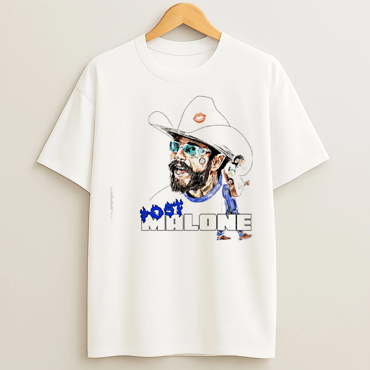 Classic Post Malone Blue Flame T Shirts