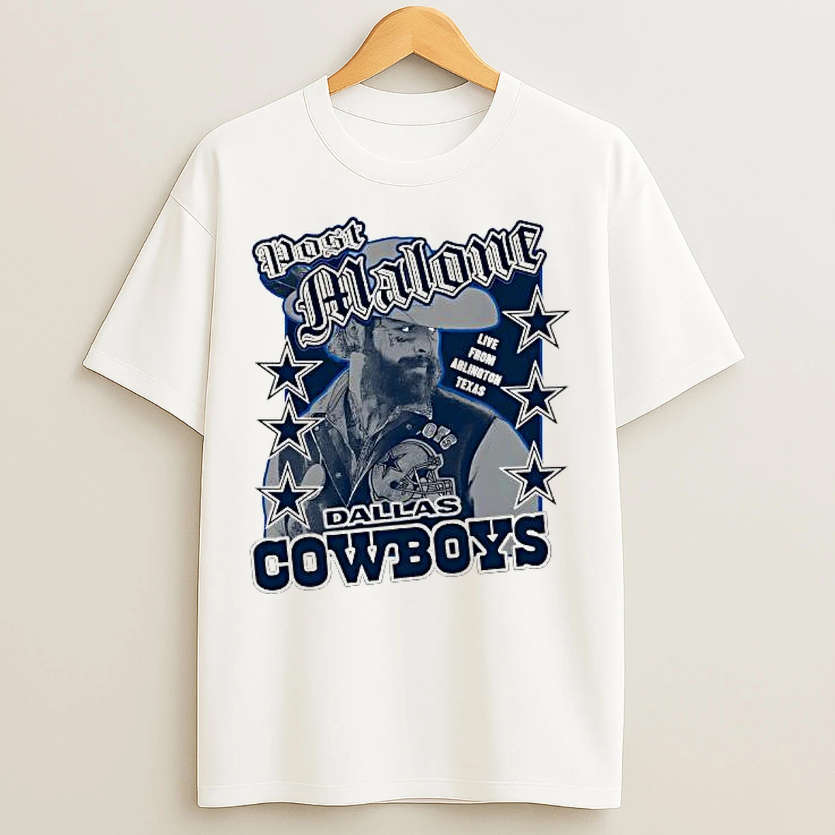 Classic Post Malone Dallas Cowboys Live From Arlington Texas T Shirts