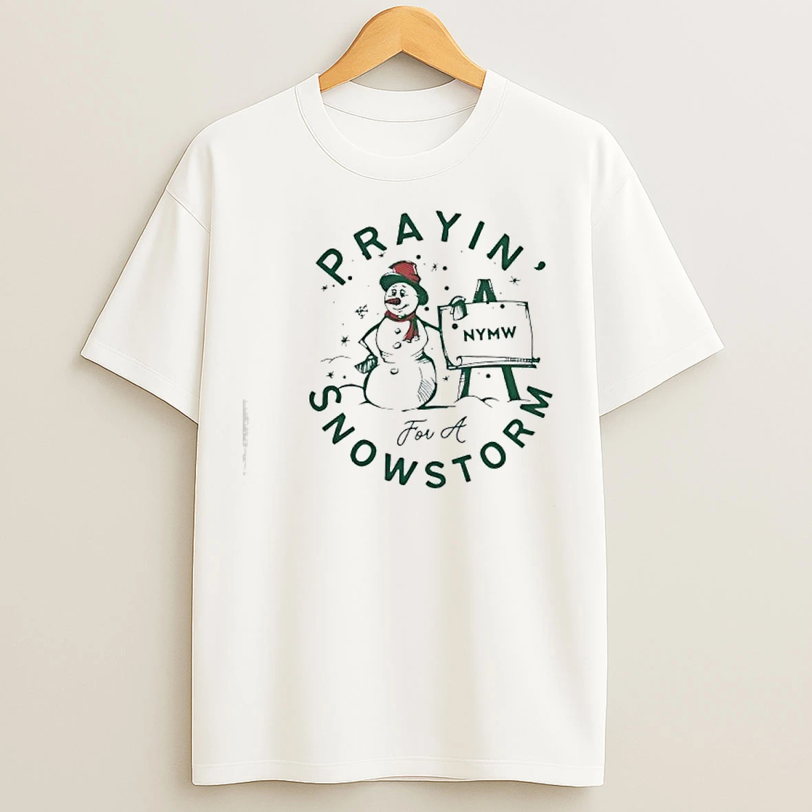 Classic Prayin For Snow Nymw Snowstorm Graphic T Shirts