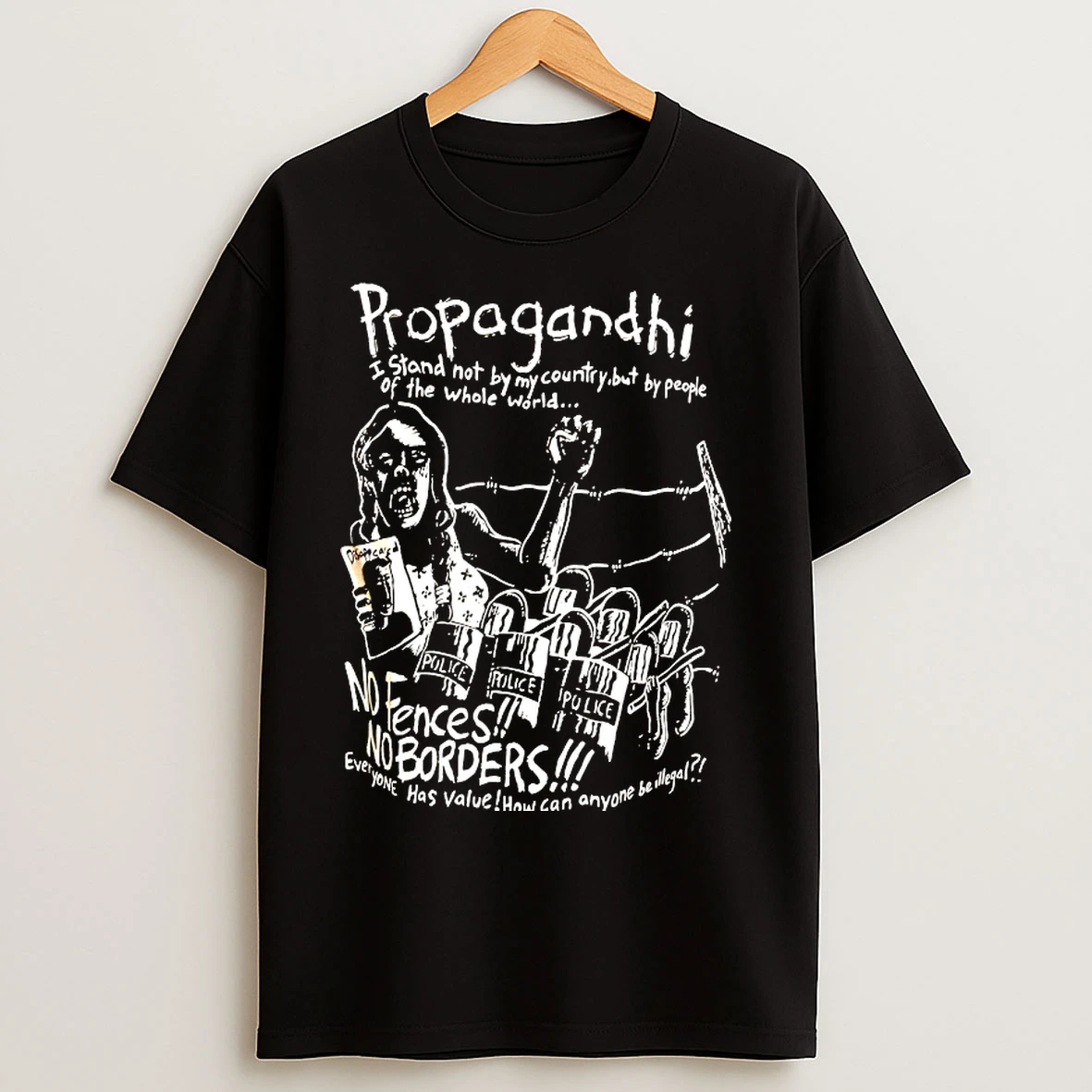 Classic Propagandhi No Borders No Fences T Shirts