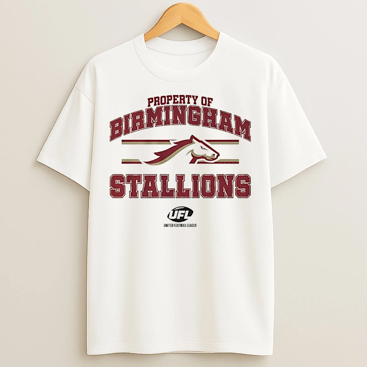 Classic Property Of Birmingham Stallions 2025 Ufl T Shirts