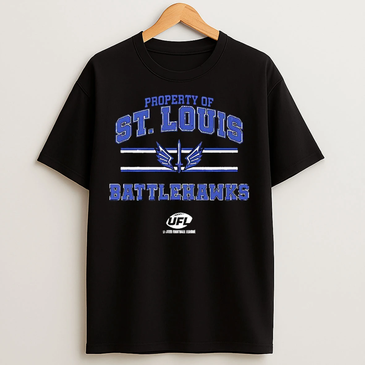Classic Property Of St Louis Battlehawks United Football League T Shirts
