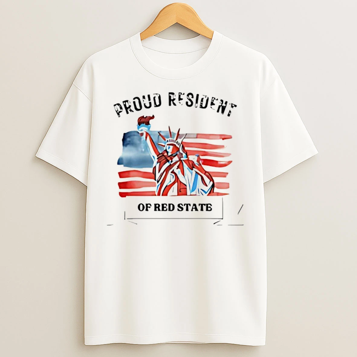 Classic Proud Resident Of Red State Statue Of Liberty T Shirts