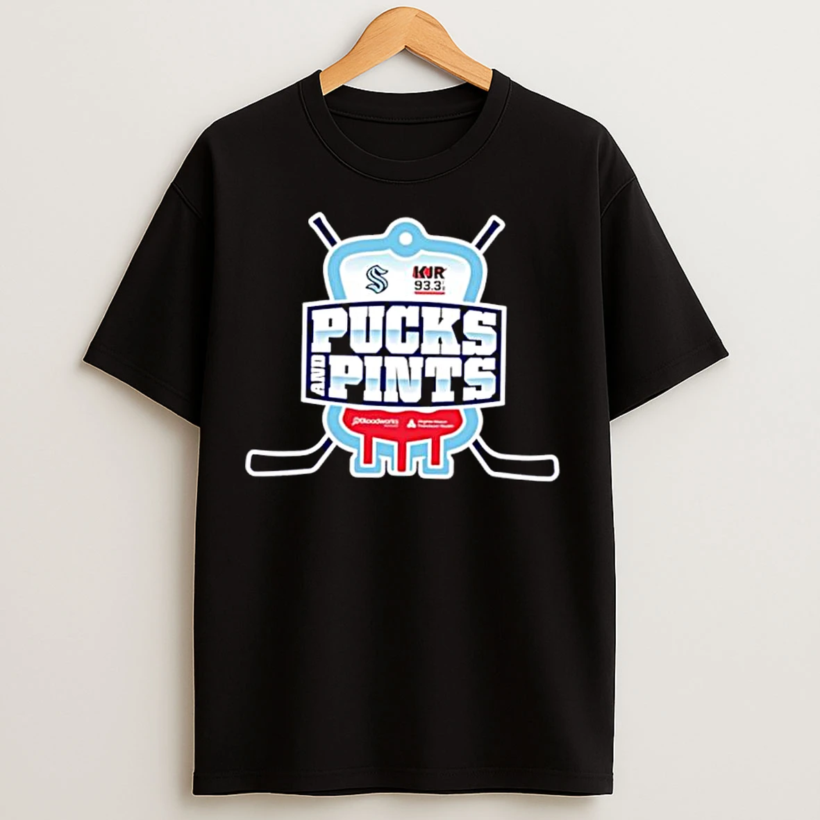 Classic Pucks And Pints Blood Drive Hockey T Shirts