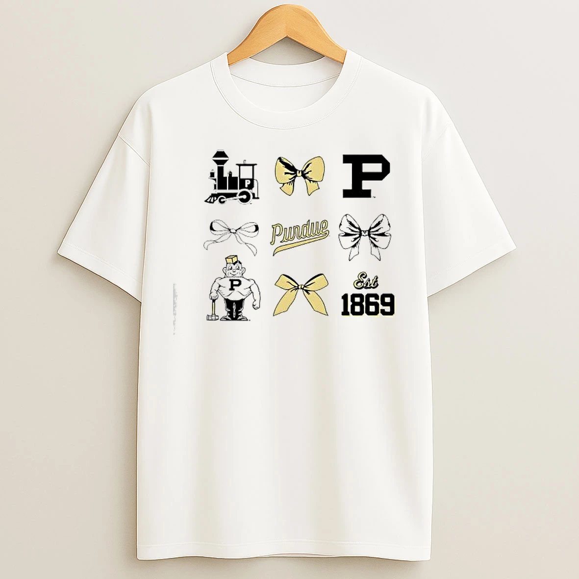 Classic Purdue University Bow Est 1869 Items T Shirts