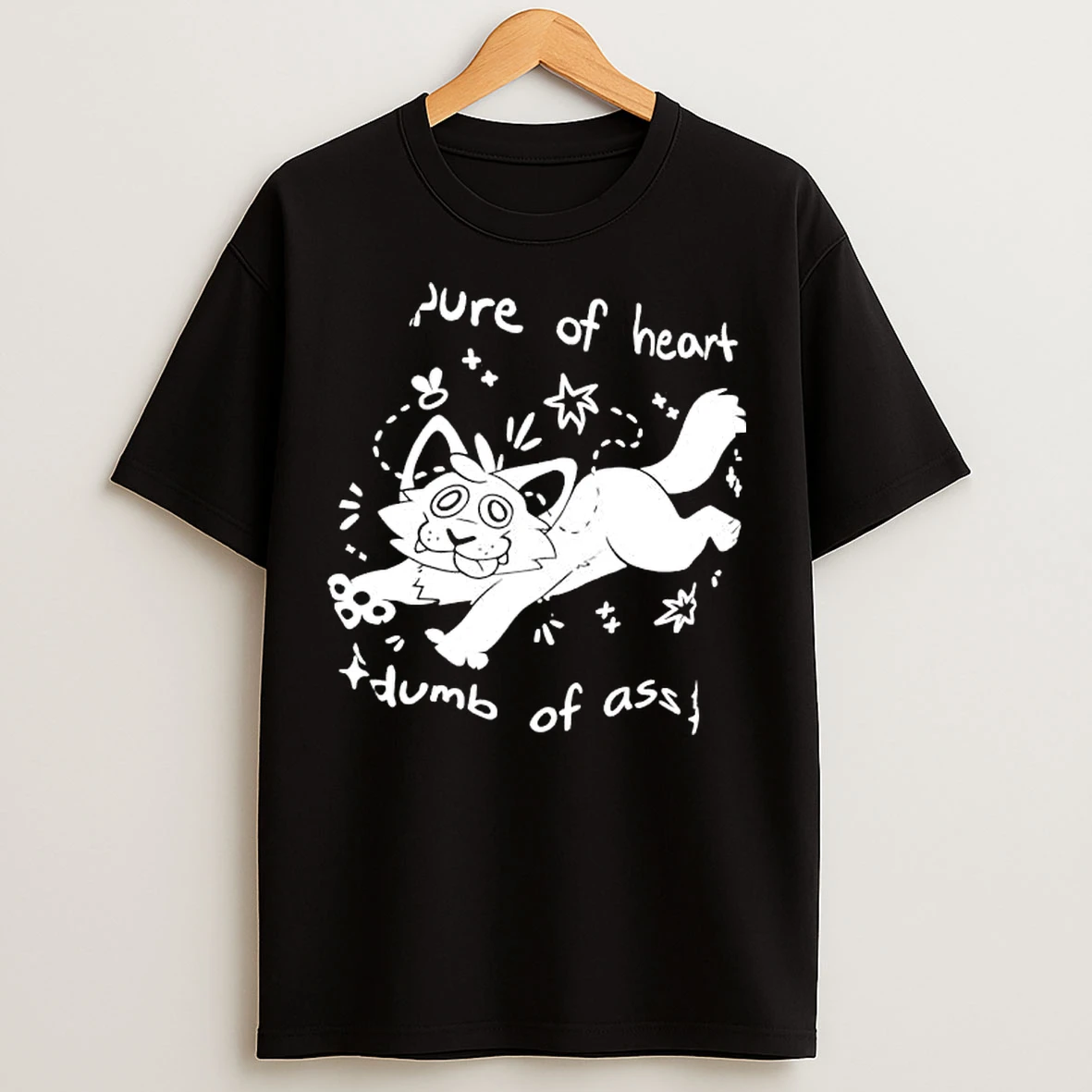 Classic Pure Of Heart Dumb Of Ass Cat Graphic T Shirts
