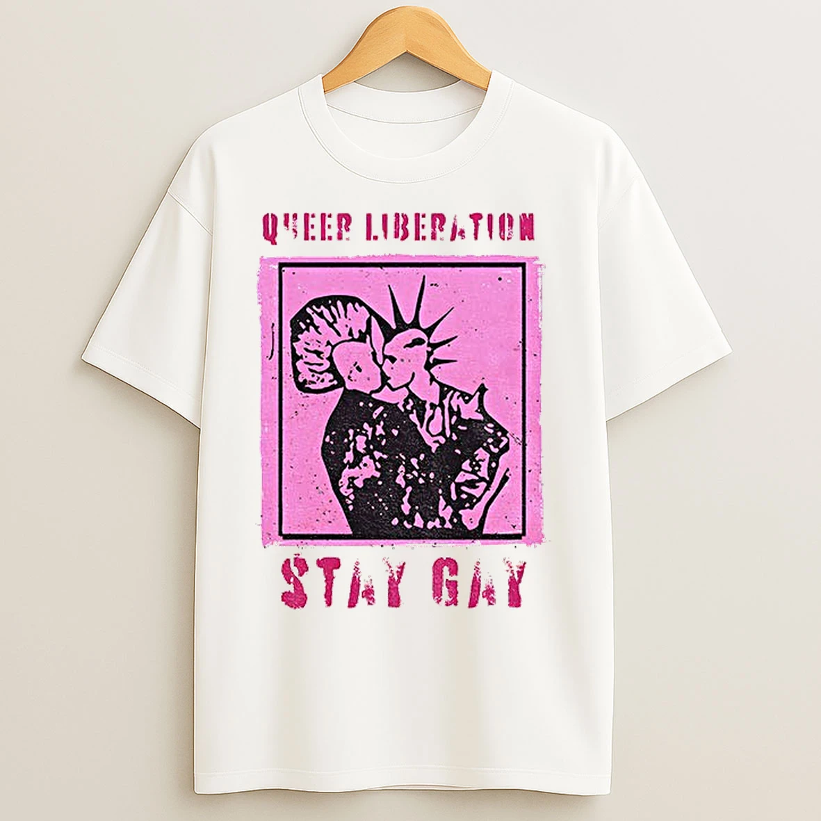 Classic Queer Liberation Stay Gay Two Naked Cowboys T Shirts