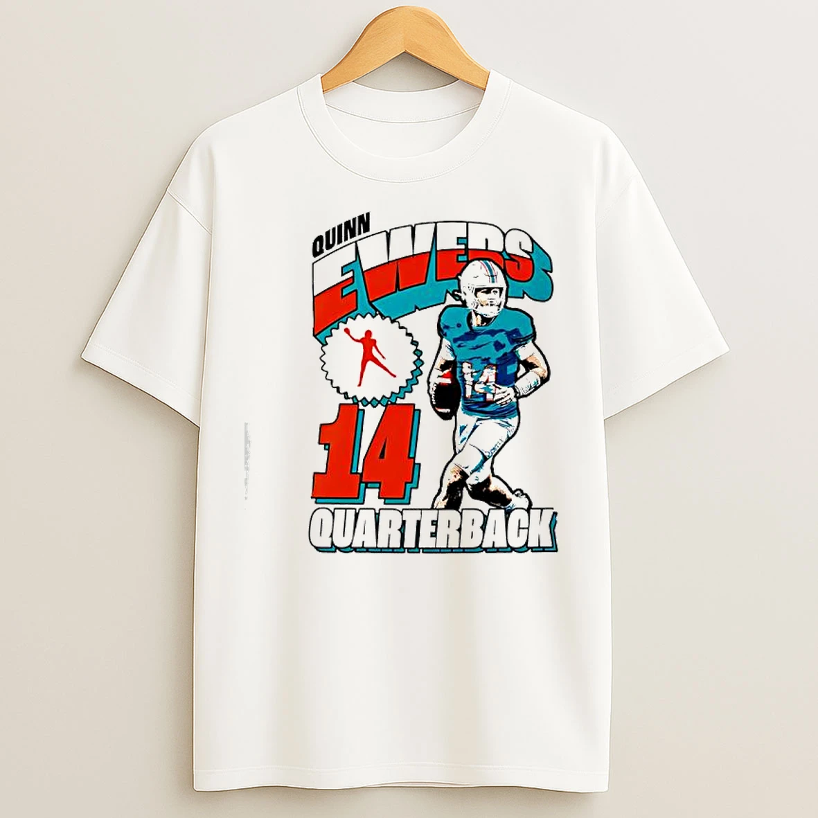 Classic Quinn Ewers Miami Dolphins 14 Quarterback T Shirts