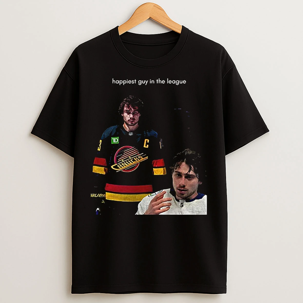 Classic Quinn Hughes Happiest Guy In The League T Shirts