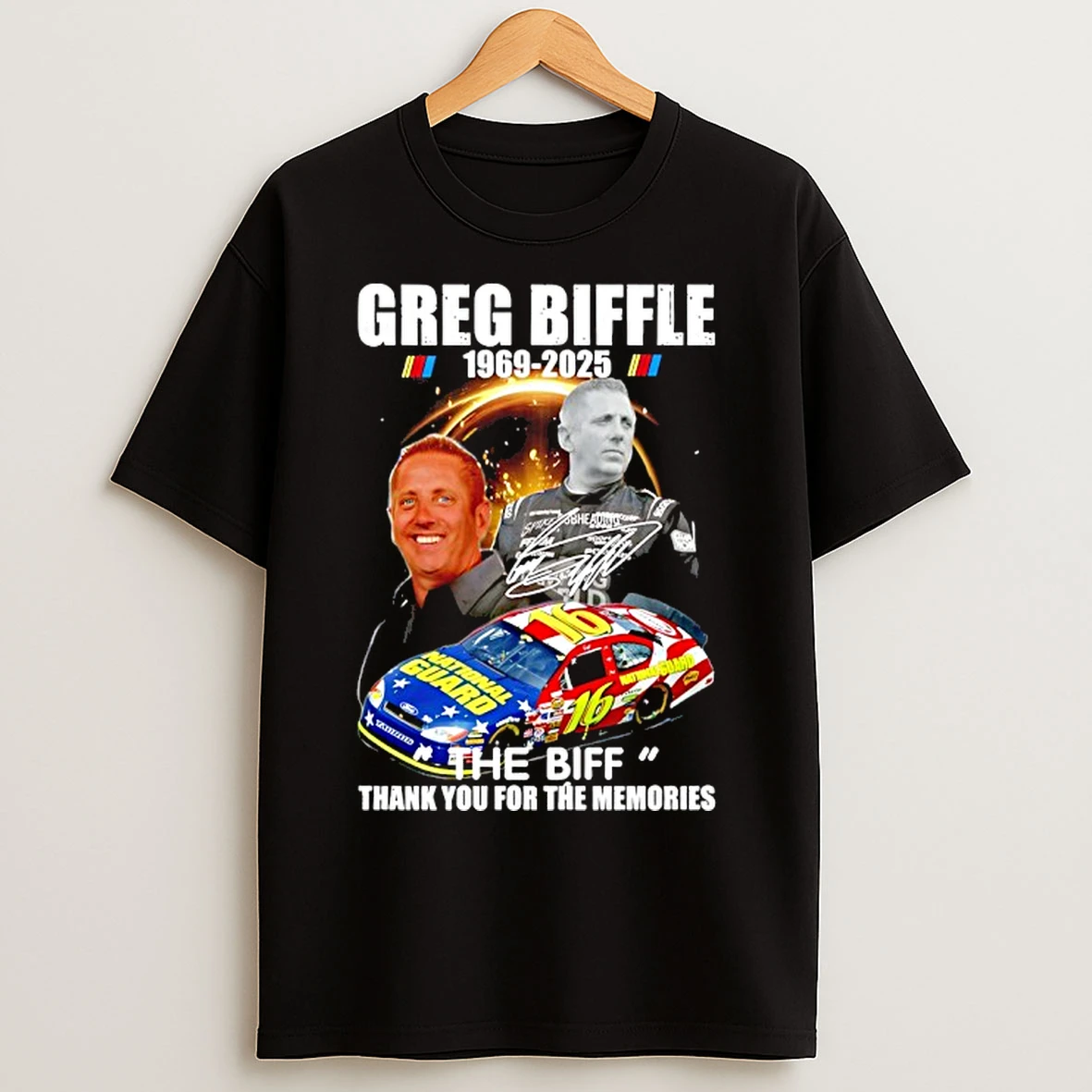 Classic R I P Greg Biffle 1969 2025 Thank You For The Memories Signature T Shirts