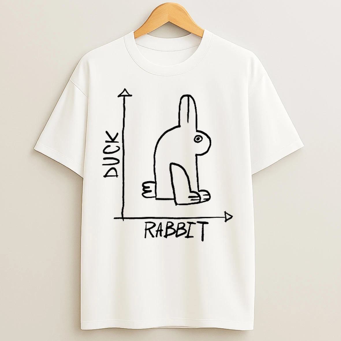 Classic Rabbit Duck Graph Meme T Shirts