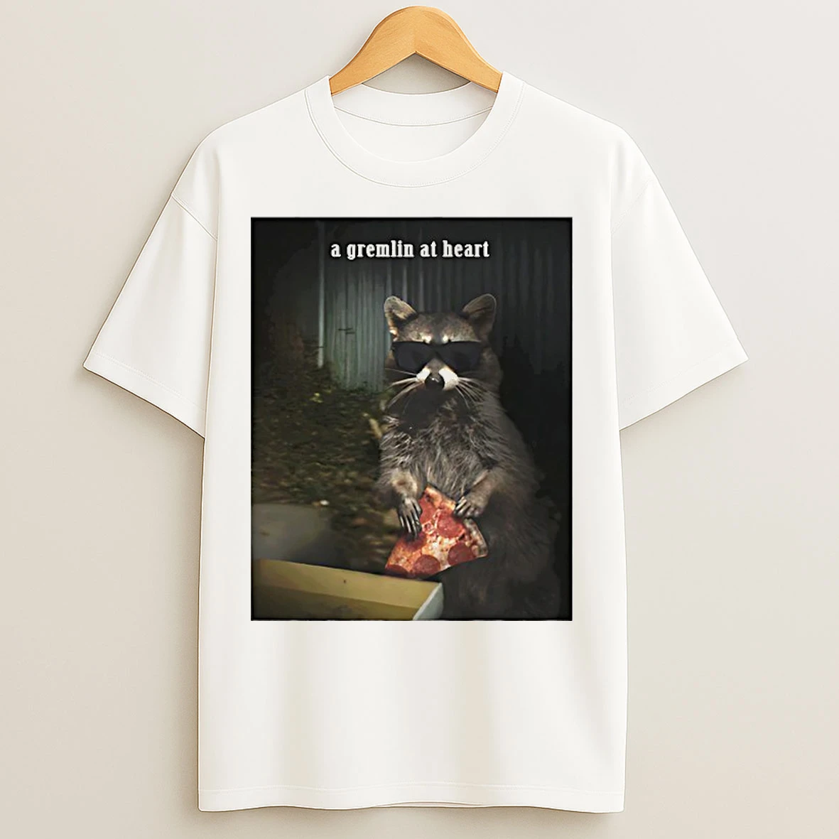 Classic Raccoon A Gremlin At Heart T Shirts