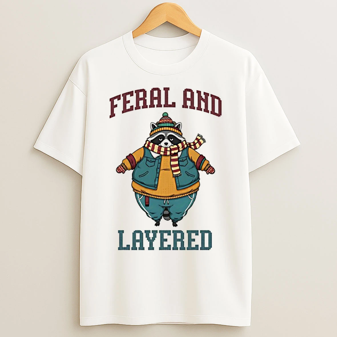 Classic Raccoon Feral And Layered T Shirts