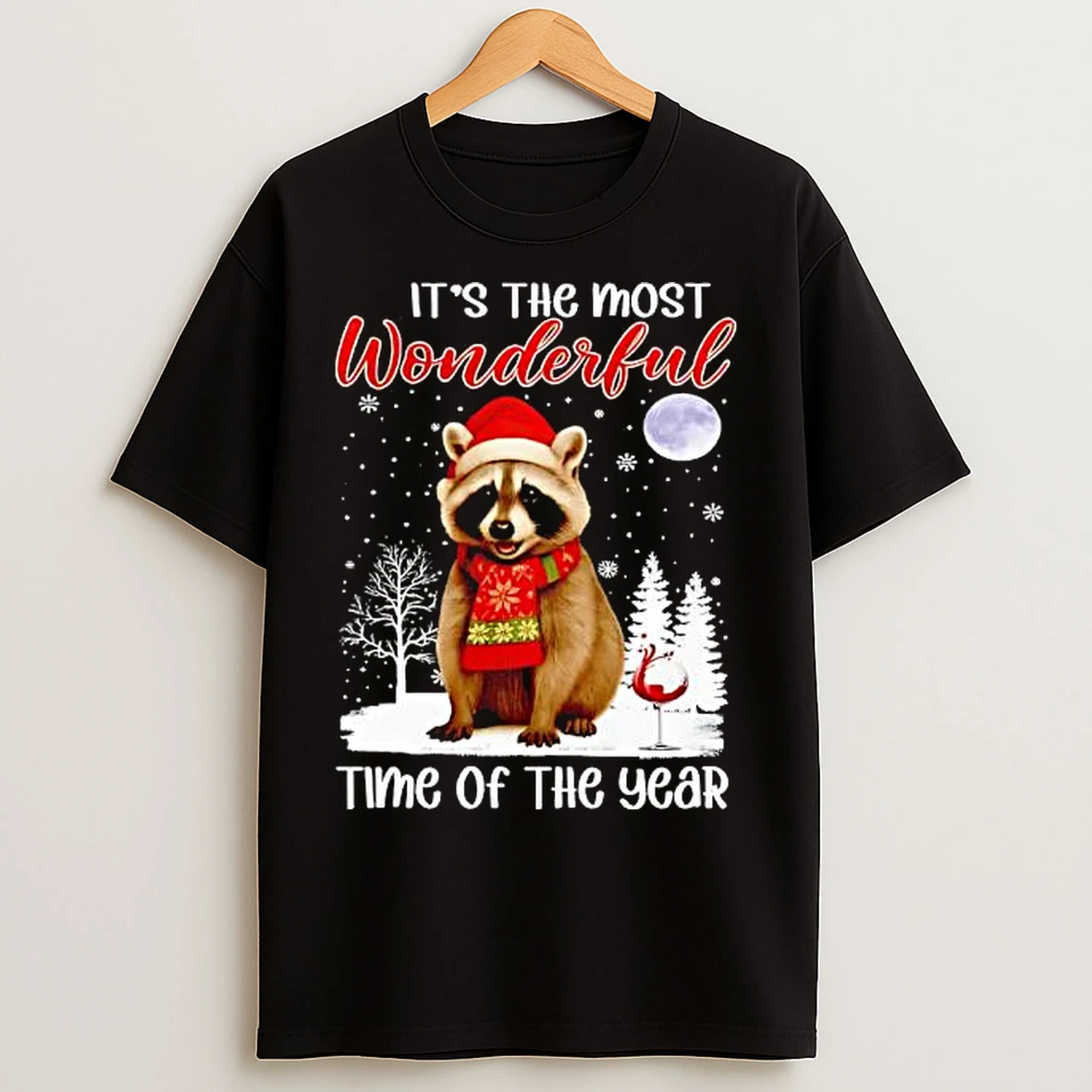 Classic Raccoon Its Most Wonderful Time T Shirts