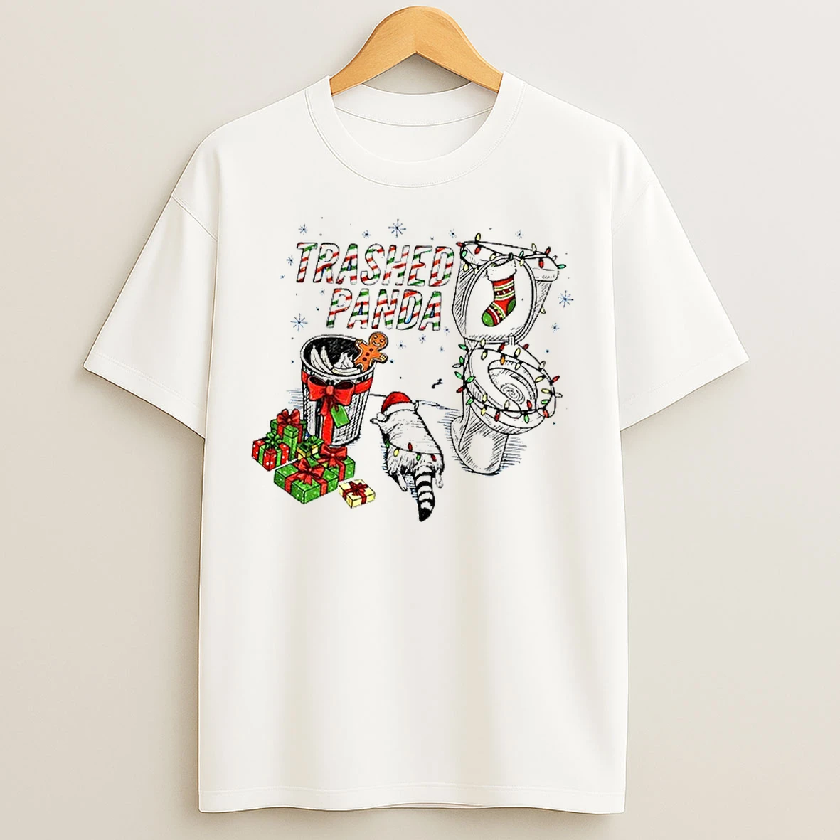 Classic Raccoon Trashed Panda Merry Christmas 2025 T Shirts