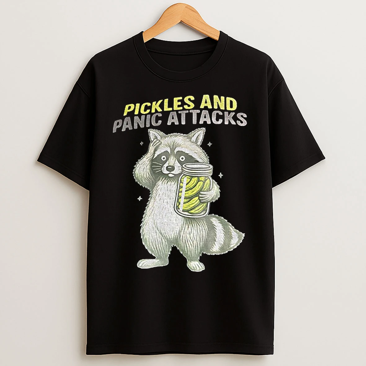 Classic Raccoon Pickles And Panic Attacks Vintage T Shirts