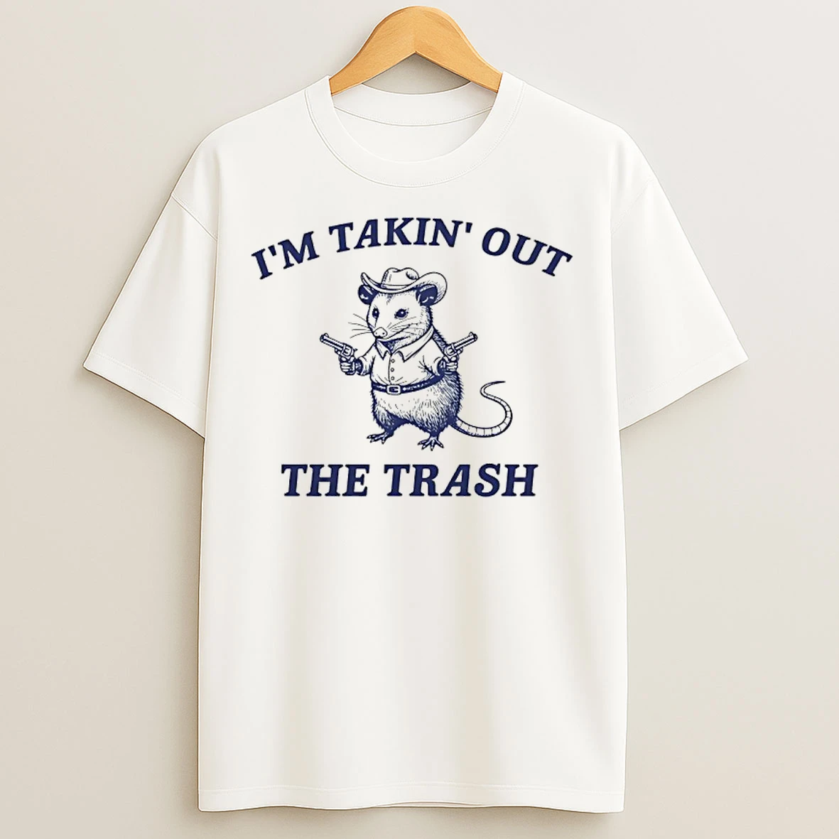Classic Raccoon With Gun Im Takin Out The Trash T Shirts