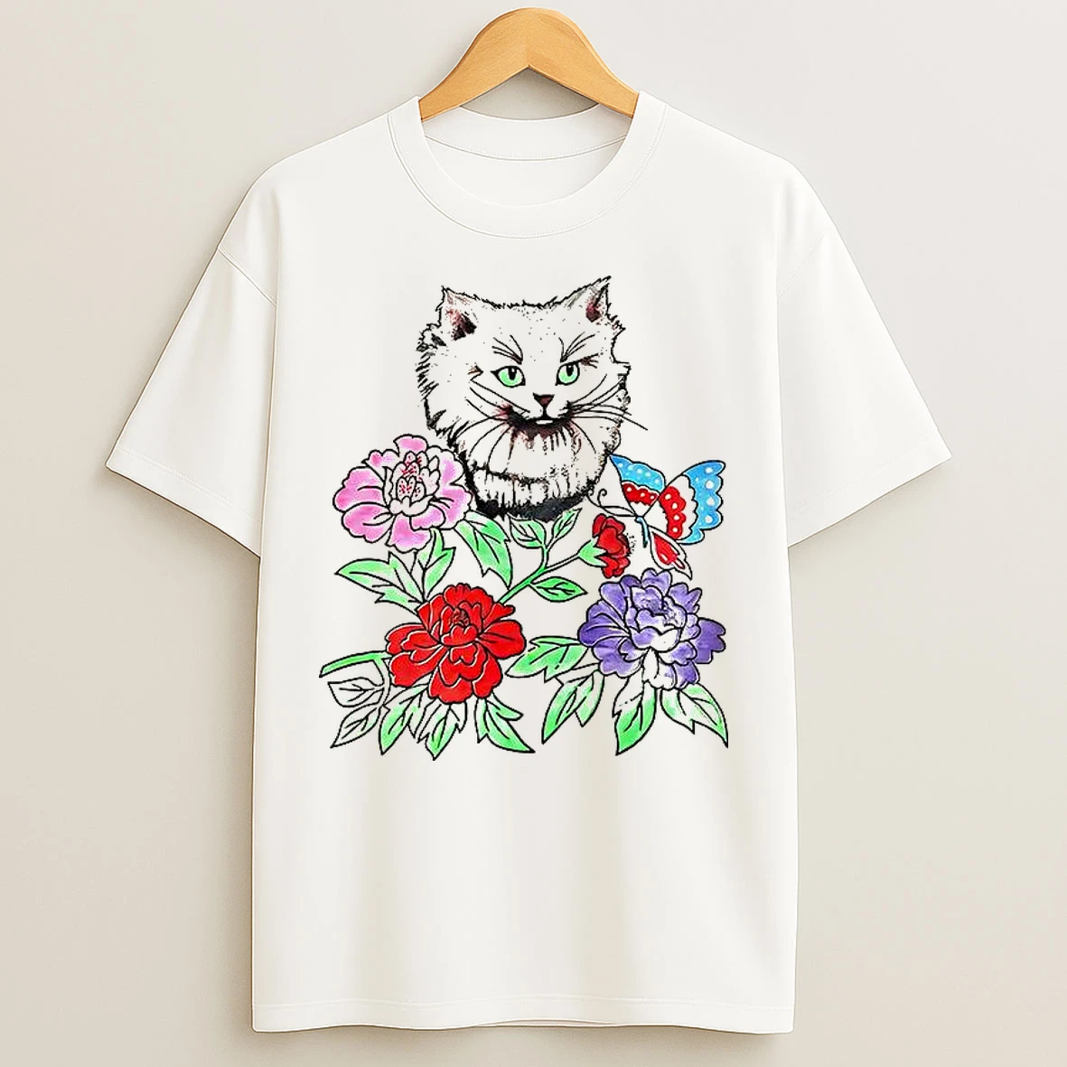 Classic Ragdoll Cat Rose T Shirts