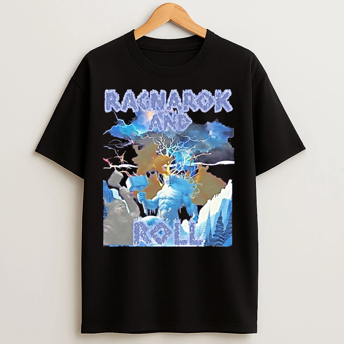 Classic Ragnarok And Roll Minnesota Vikings Graphic T Shirts