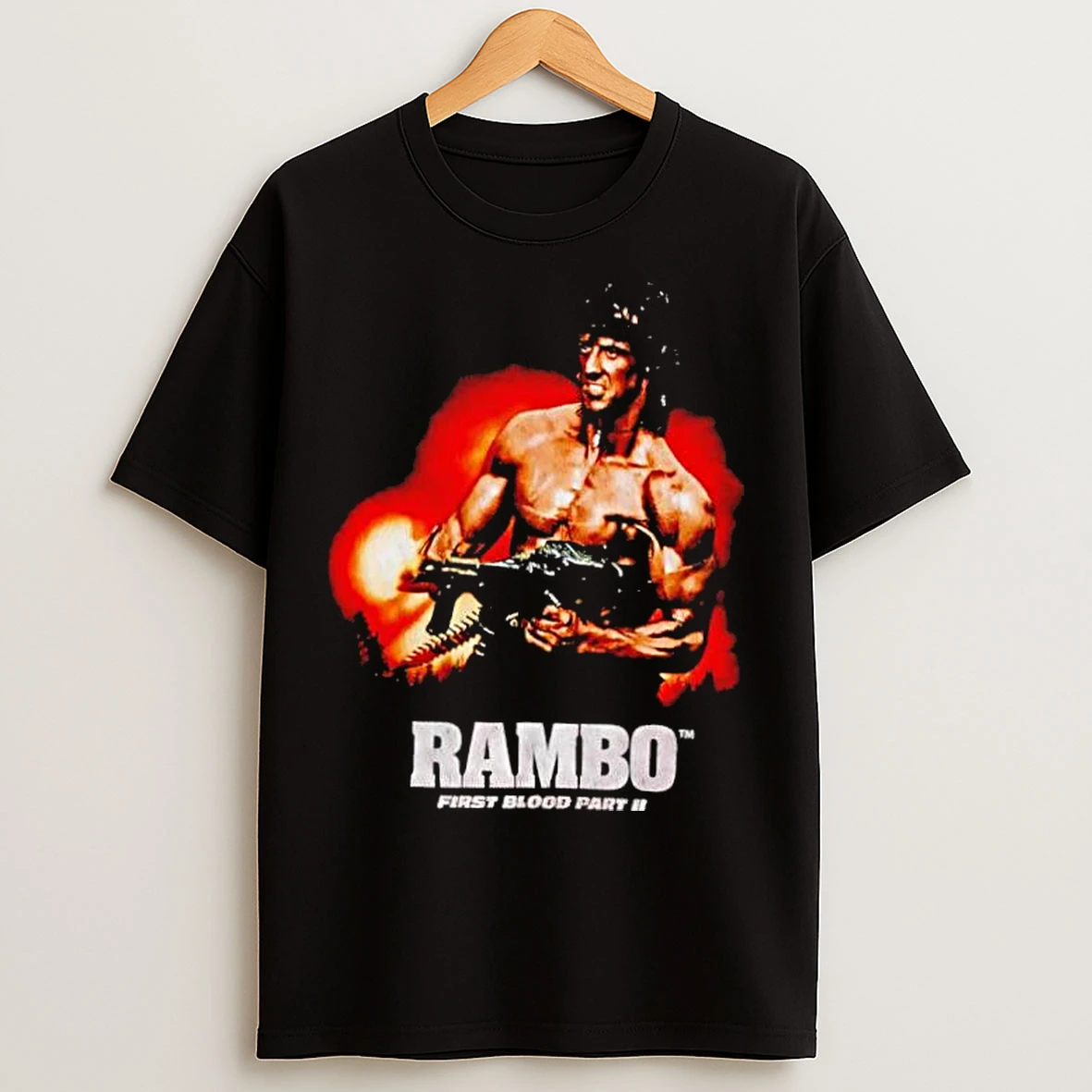 Classic Rambo Gun First Blood Collage T Shirts