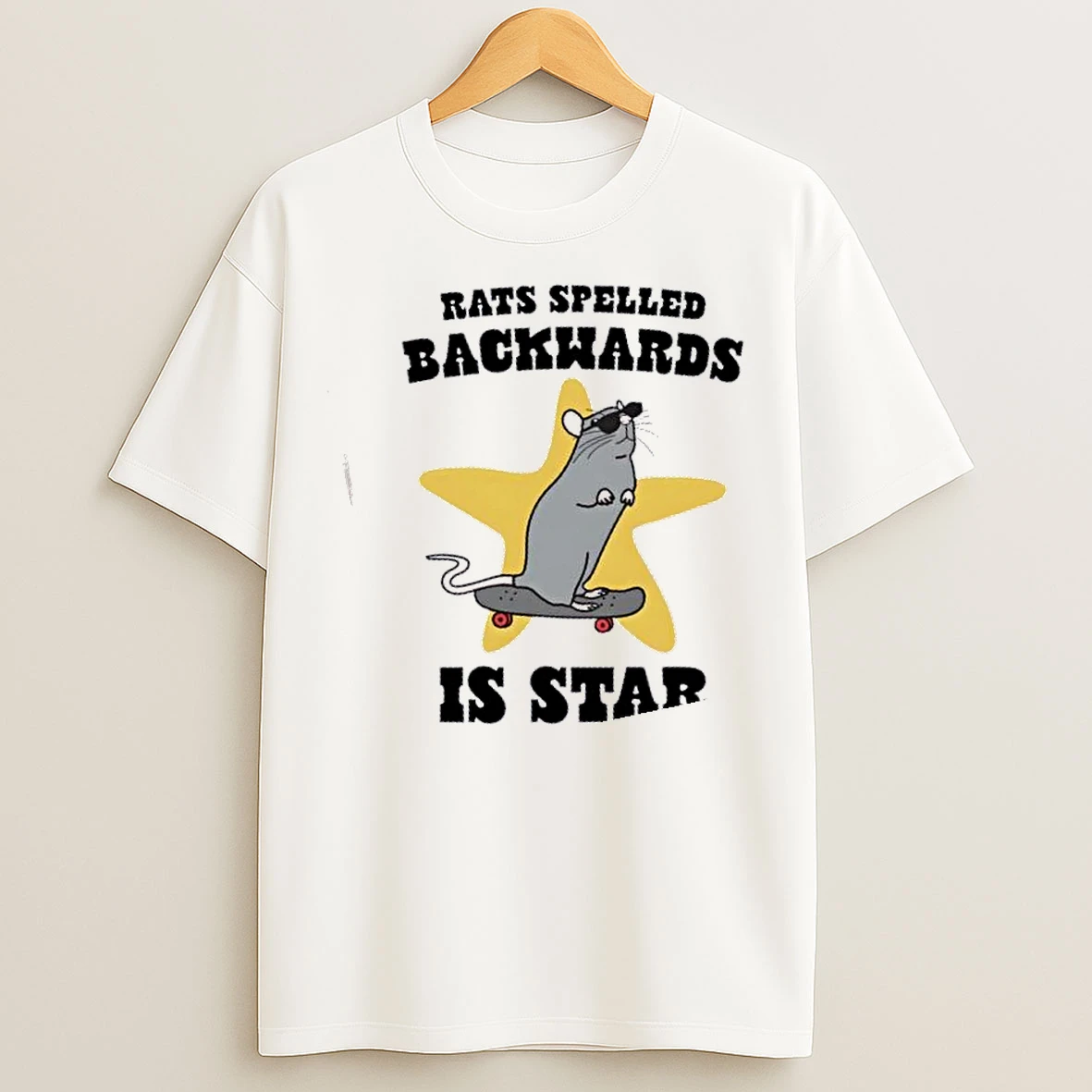 Classic Rat Skateboarding Spelled Backwards Is Star T Shirts