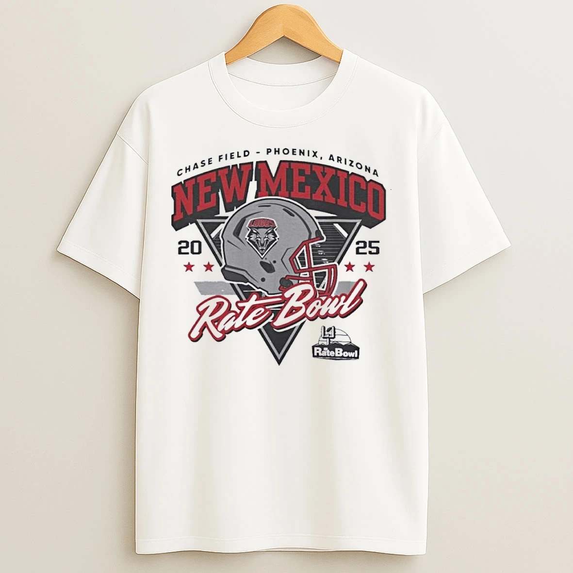 Classic Rate Bowl 2025 New Mexico Lobos Shield Of Dreams T Shirts