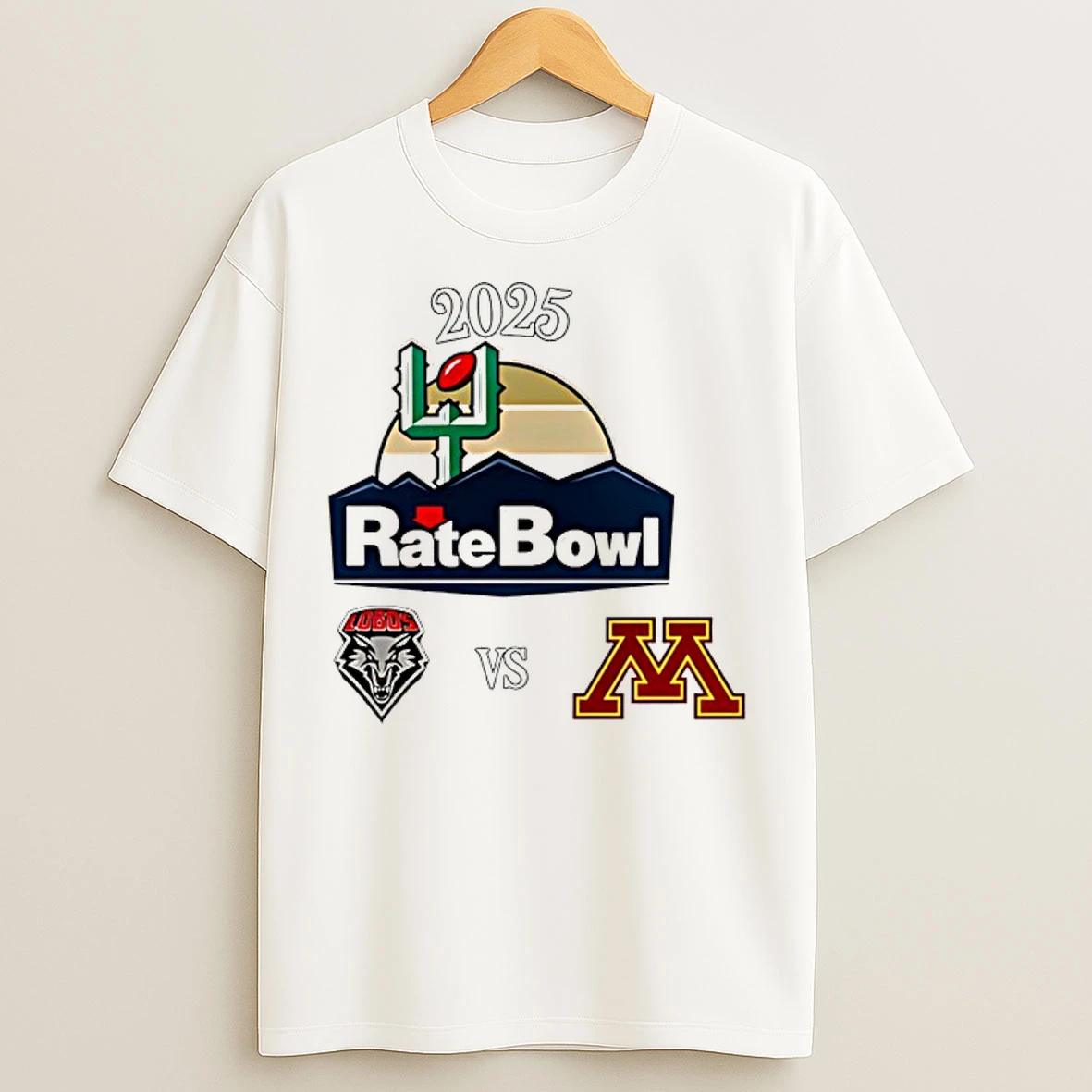 Classic Rate Bowl 2025 New Mexico Vs Minnesota T Shirts