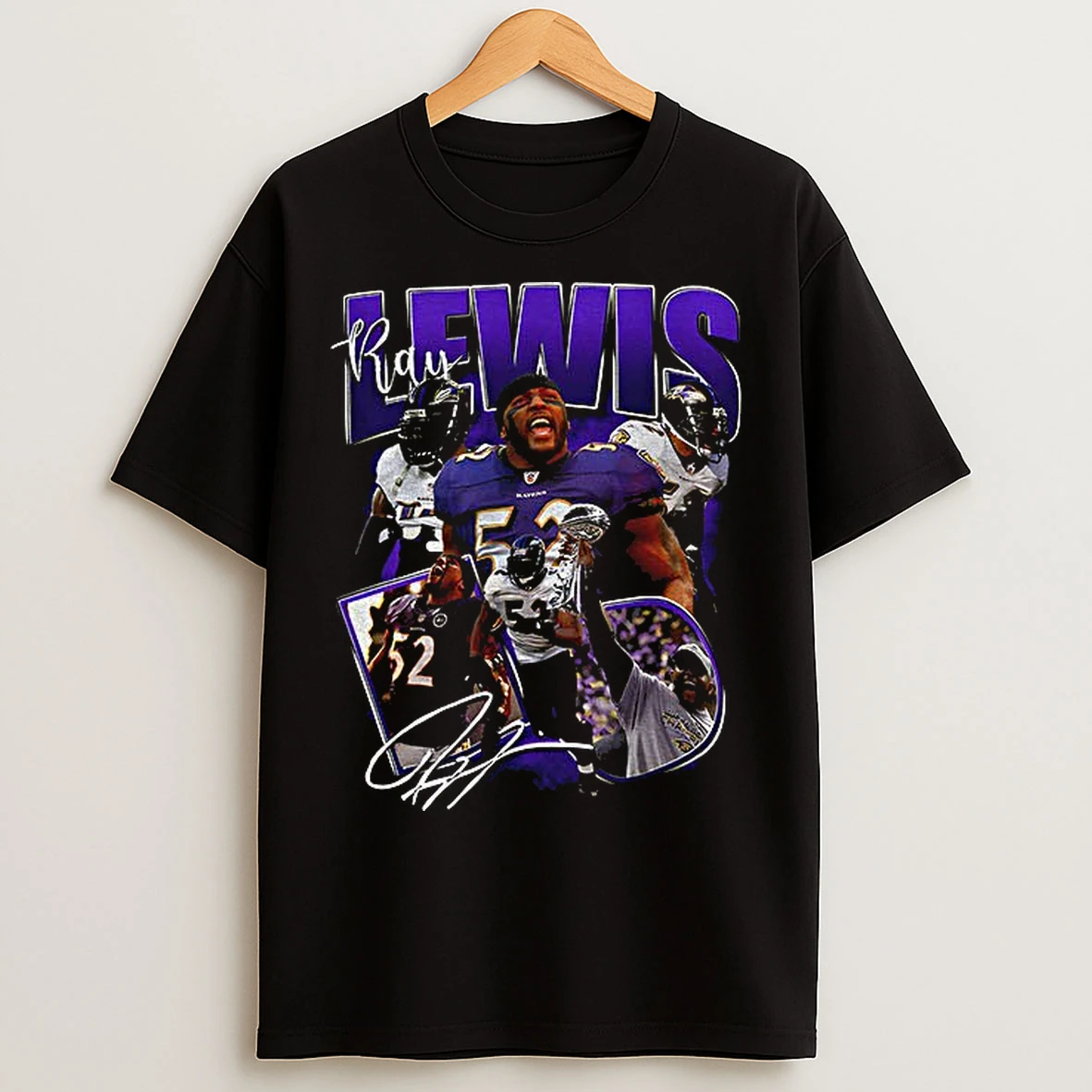 Classic Ray Lewis Baltimore Ravens Nfl Football Graphic Vintage T Shirts