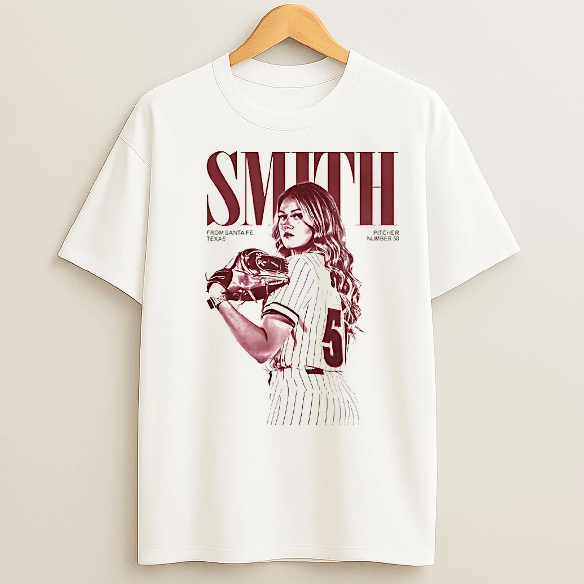 Classic Reagan Smith Lamar Softball Pitcher Number 50 Graphic Christmas T Shirts