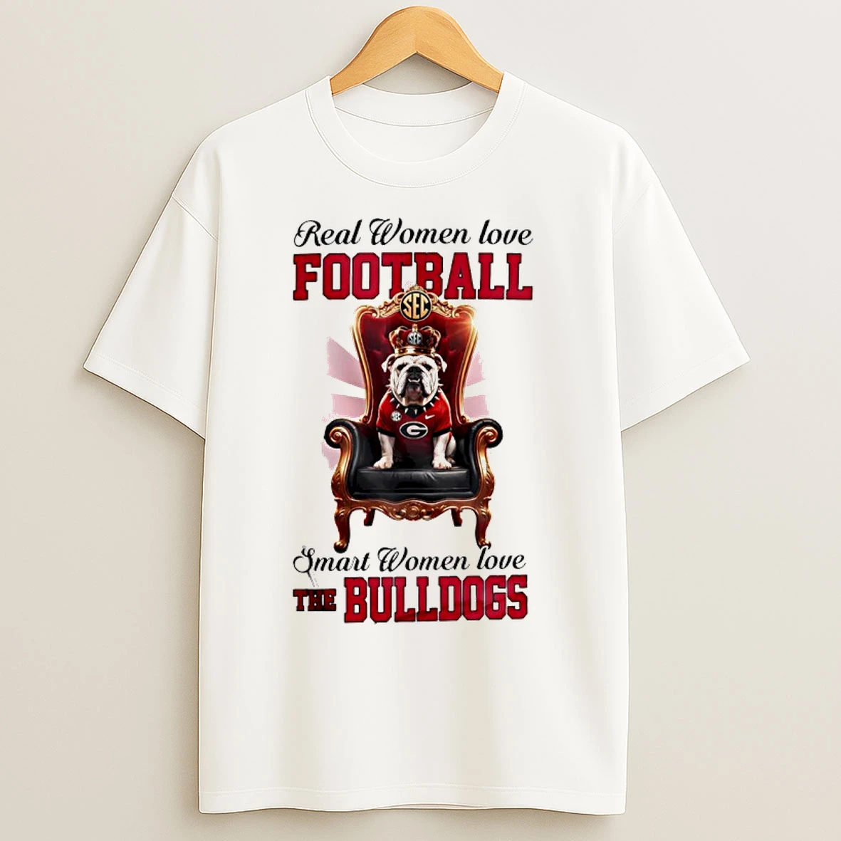 Classic Real Women Love Football Smart Women Love The Georgia Bulldogs 2025 Champions T Shirts