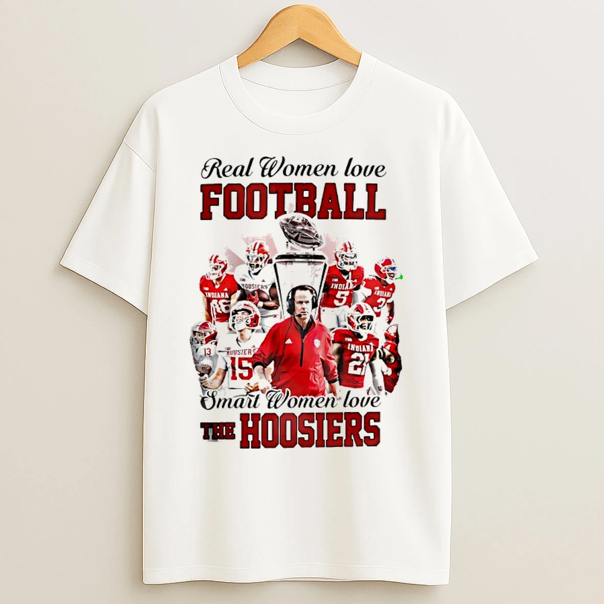 Classic Real Women Love Football Smart Women Love The Indiana Hoosiers 2025 Champions T Shirts