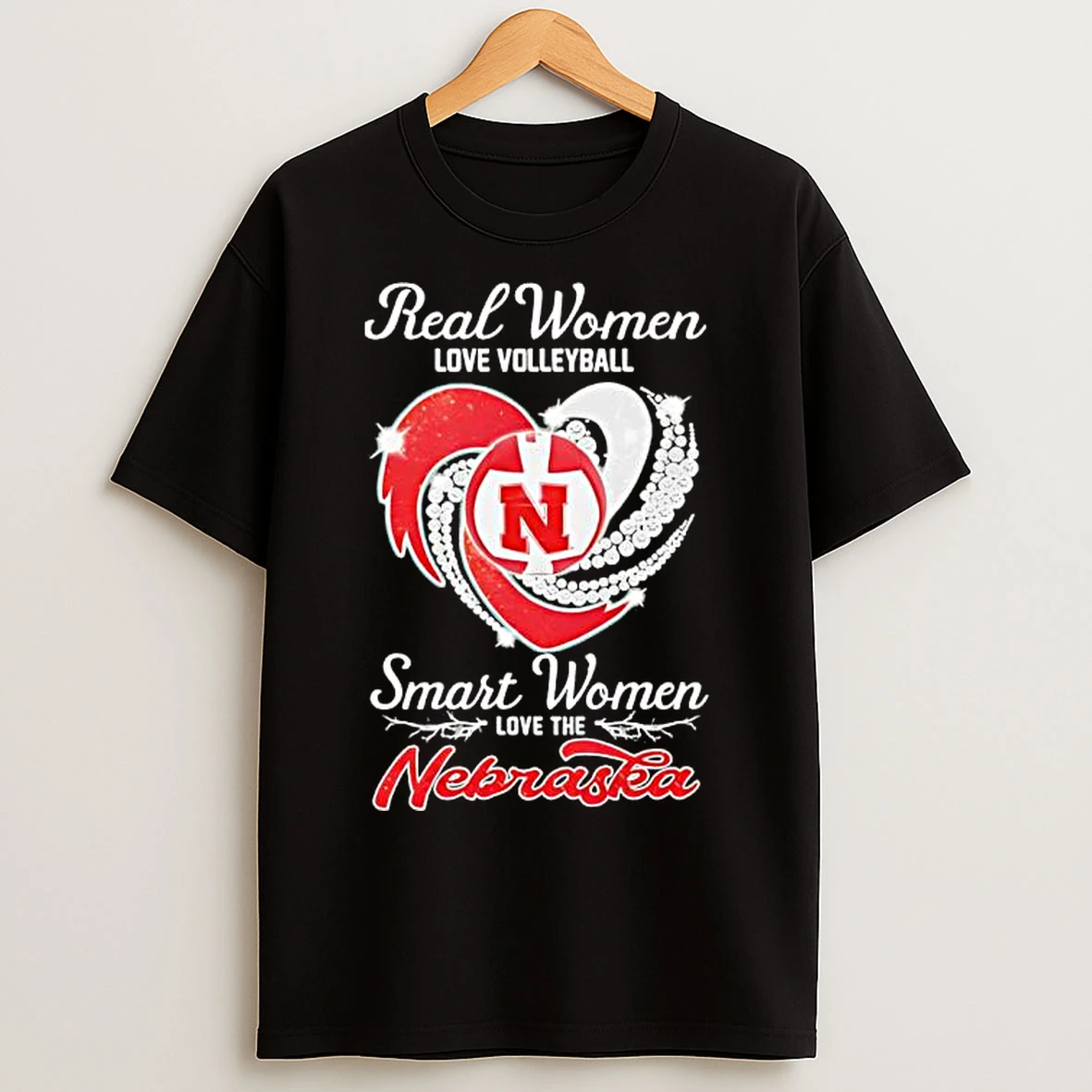 Classic Real Women Love Volleyball Smart Women Love The Nebraska T Shirts