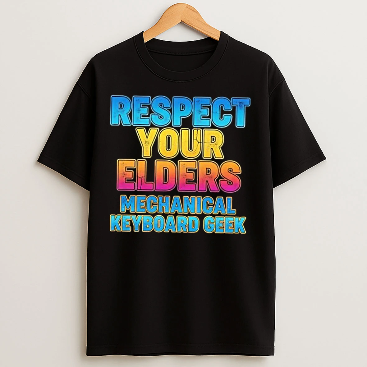 Classic Respect Your Elders Mechanical Keyboard Geek Funny T Shirts