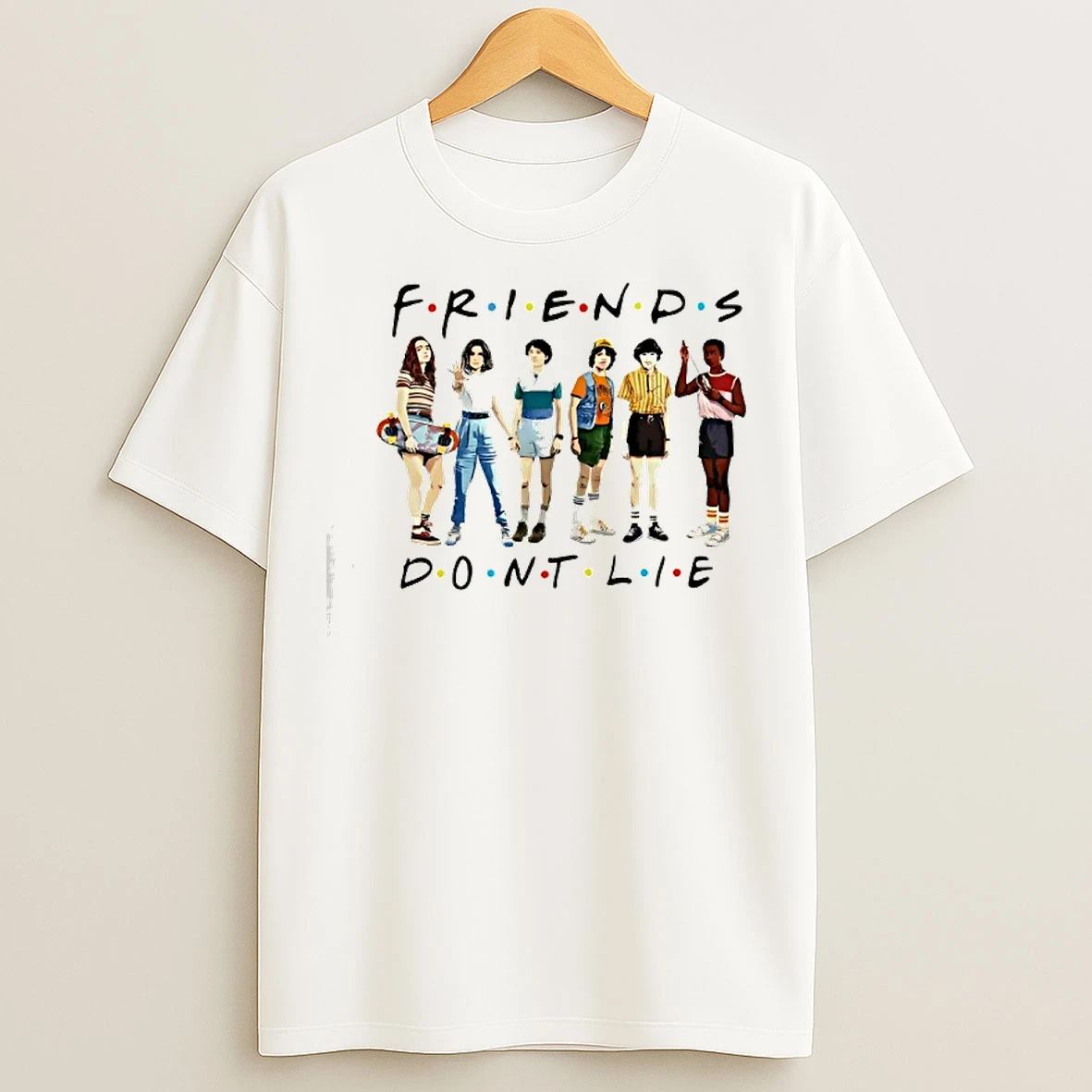 Classic Retro 90s Friends Dont Lie Stranger Things T Shirts