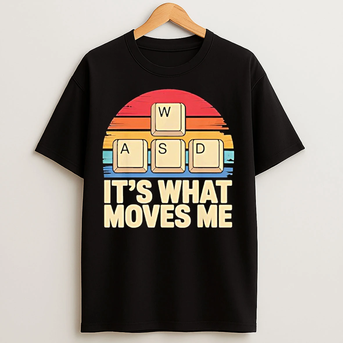 Classic Retro Wasd Gaming Keys Funny Pc Gamer T Shirts