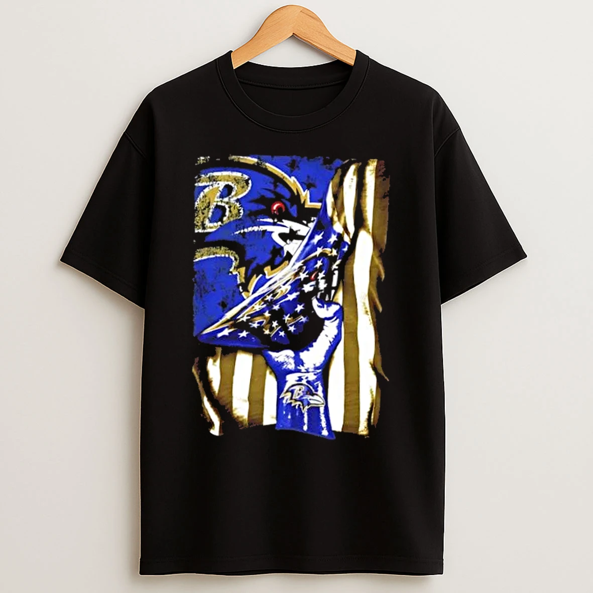 Classic Revealing The Glory Baltimore Ravens X Usa Flag T Shirts