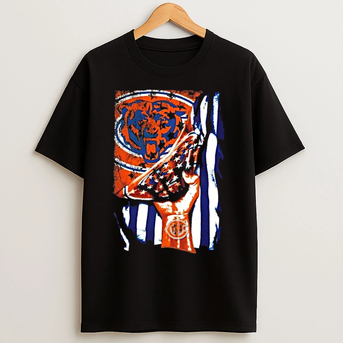Classic Revealing The Glory Chicago Bears X Usa Flag T Shirts