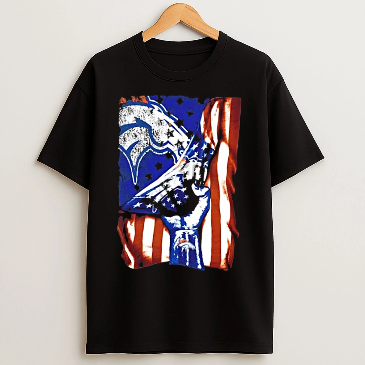 Classic Revealing The Glory Denver Broncos X Usa Flag T Shirts